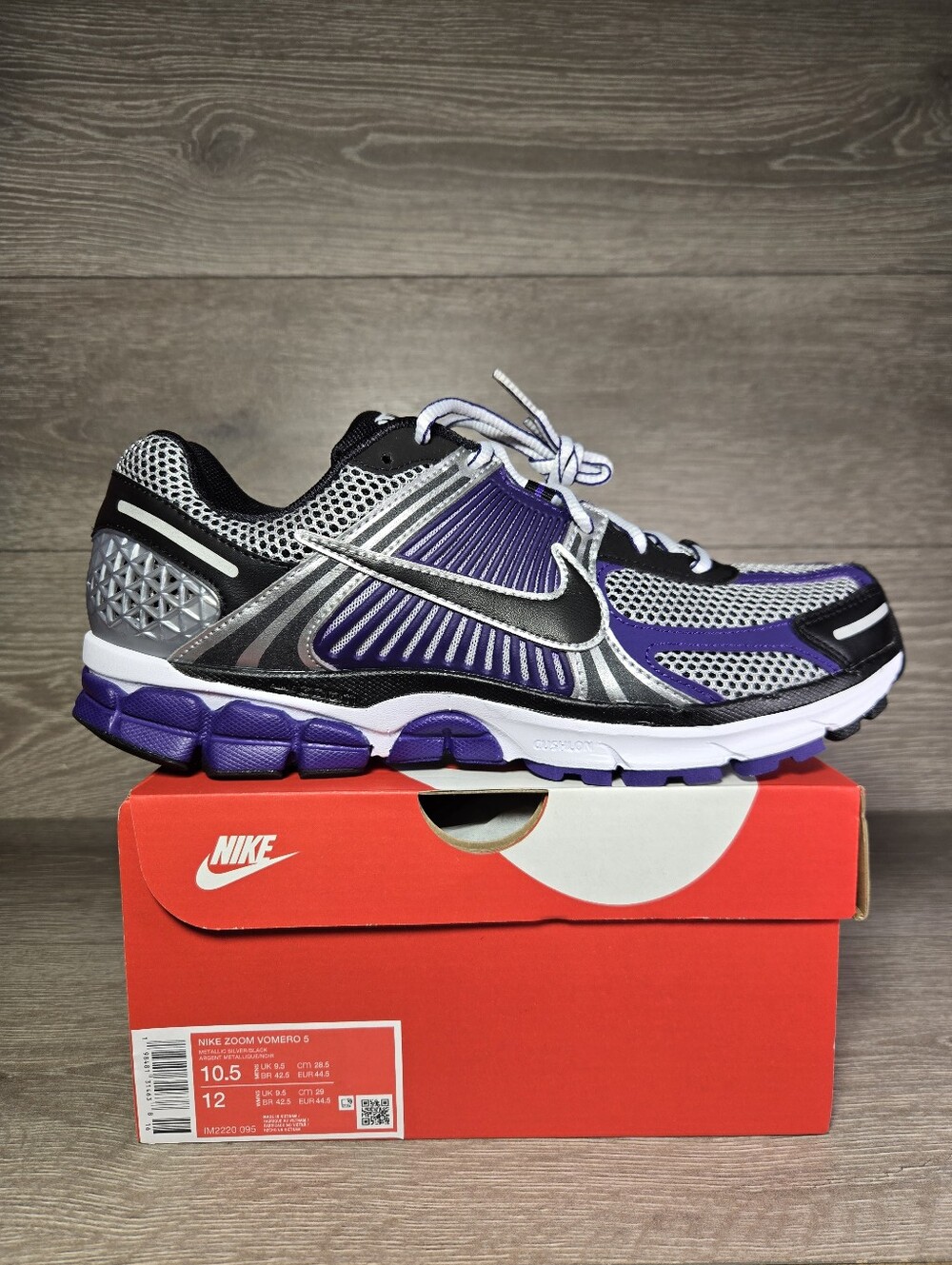 Nike Vomero 5 Metallic Silver Court Purple Black IM2220-095 Mens Size 10.5 New